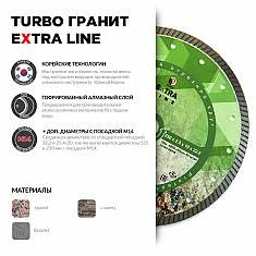 Характеристики и применение алмазного отрезного круга Diam Extra Line Turbo Гранит 125 мм Характеристики и применение алмазного отрезного круга Diam Extra Line Turbo Гранит 125 мм