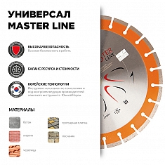 Характеристики и применение сегментного алмазного круга Diam Master Line 1A1RSS Универсал 500 мм Характеристики и применение сегментного алмазного круга Diam Master Line 1A1RSS Универсал 500 мм