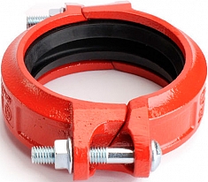 Муфта грувлок жесткая со скошенными полукольцами Lede GKS-89 вид сбоку Муфта грувлок жесткая со скошенными полукольцами Lede GKS-89 вид сбоку