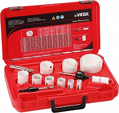 Набор биметаллических коронок Virax Bi-Metal HSS 16-19-22-25-29-32-35-38-44-51-64-76 мм Набор биметаллических коронок Virax Bi-Metal HSS 16-19-22-25-29-32-35-38-44-51-64-76 мм