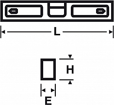 Размеры уровня строительного пузырькового межцентровых расстояний Virax 2 в 1 Размеры уровня строительного пузырькового межцентровых расстояний Virax 2 в 1