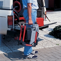 Транспортировка прочистной машины секционного типа Ridgid K-60SP Транспортировка прочистной машины секционного типа Ridgid K-60SP