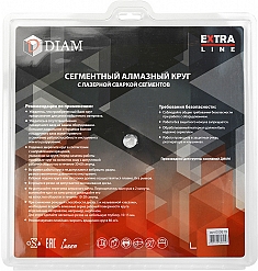 Упаковка сегментных алмазных кругов Diam Extra Line 1A1RSS Turbo Асфальт 350 мм Упаковка сегментных алмазных кругов Diam Extra Line 1A1RSS Turbo Асфальт 350 мм