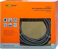 Упаковка спирали для прочистки канализации Крокочист 13 мм × 7,6 м Упаковка спирали для прочистки канализации Крокочист 13 мм × 7,6 м